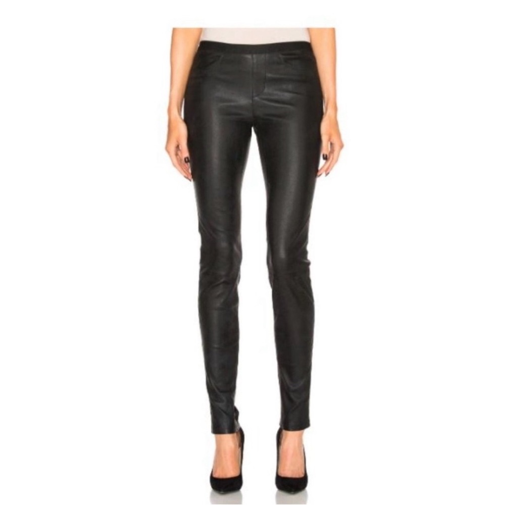 Helmut Lang REAL Black Leather Skinny Pants